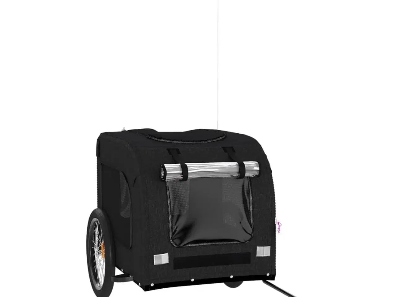 Billede 2 - Cykeltrailer til kæledyr oxfordstof og jern sort