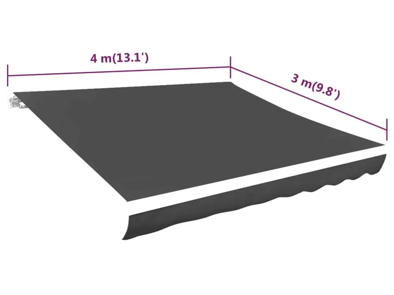 Billede 5 - Markisedug 400x300 cm antracitgrå