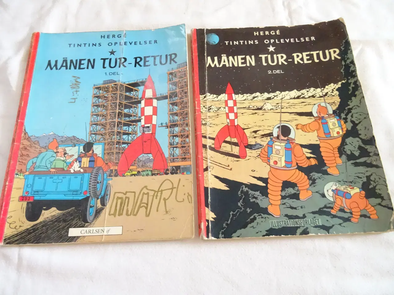 Billede 1 - Tintin 7 -8 Månen tur retur