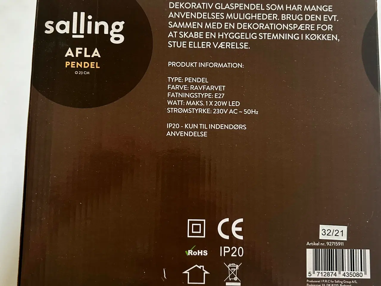 Billede 2 - Salling Afla pendel