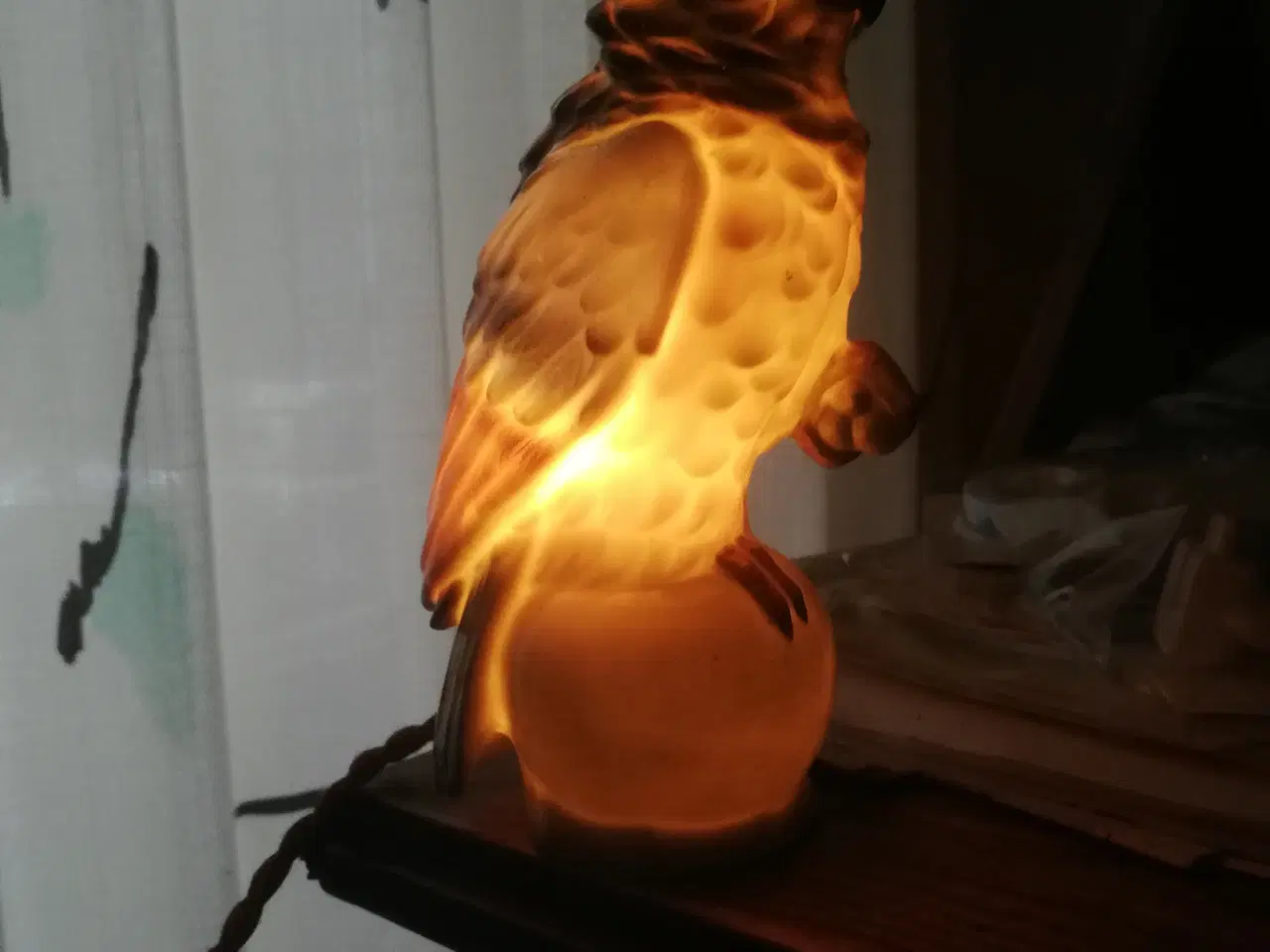 Billede 2 - Retro papegøje lampe med lys i til strøm 