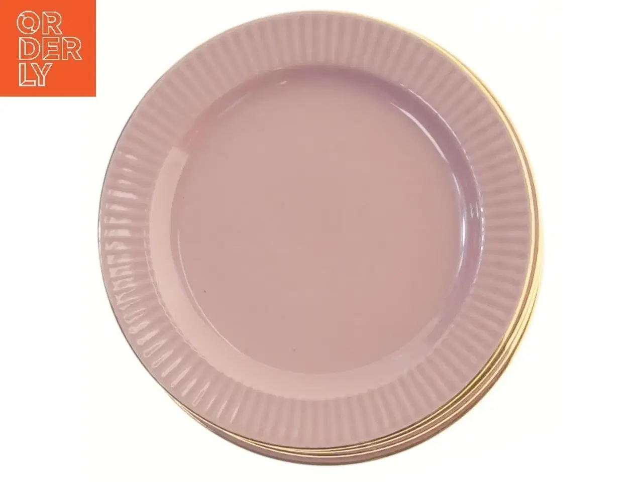Billede 2 - Sæt af 5 rosa tallerkener fra Søholm (str. 5 styk, ø 17,5 cm)