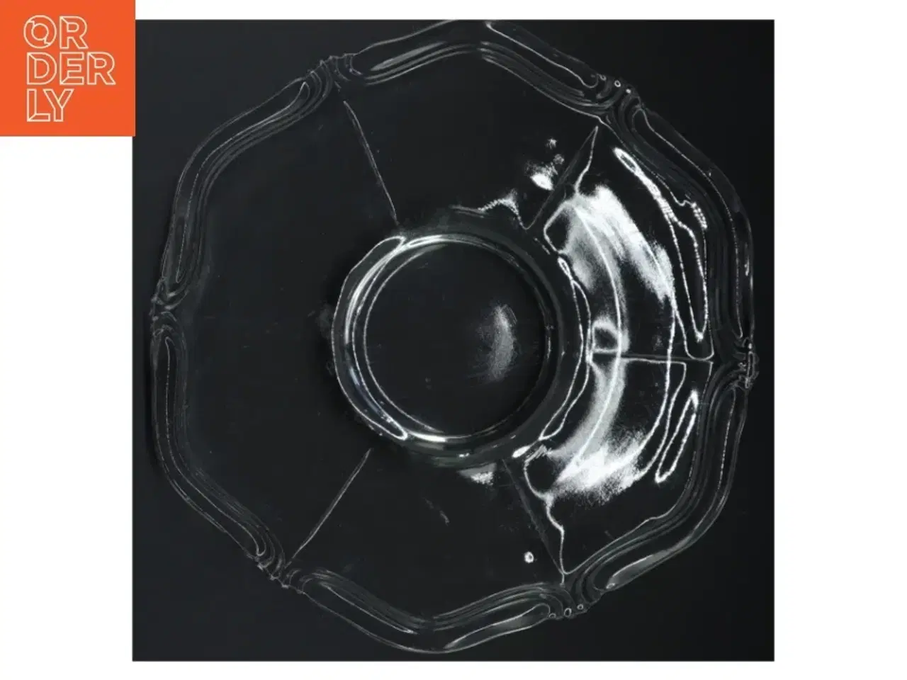 Billede 1 - Antikt Glasfad (str. Ø 27 cm)