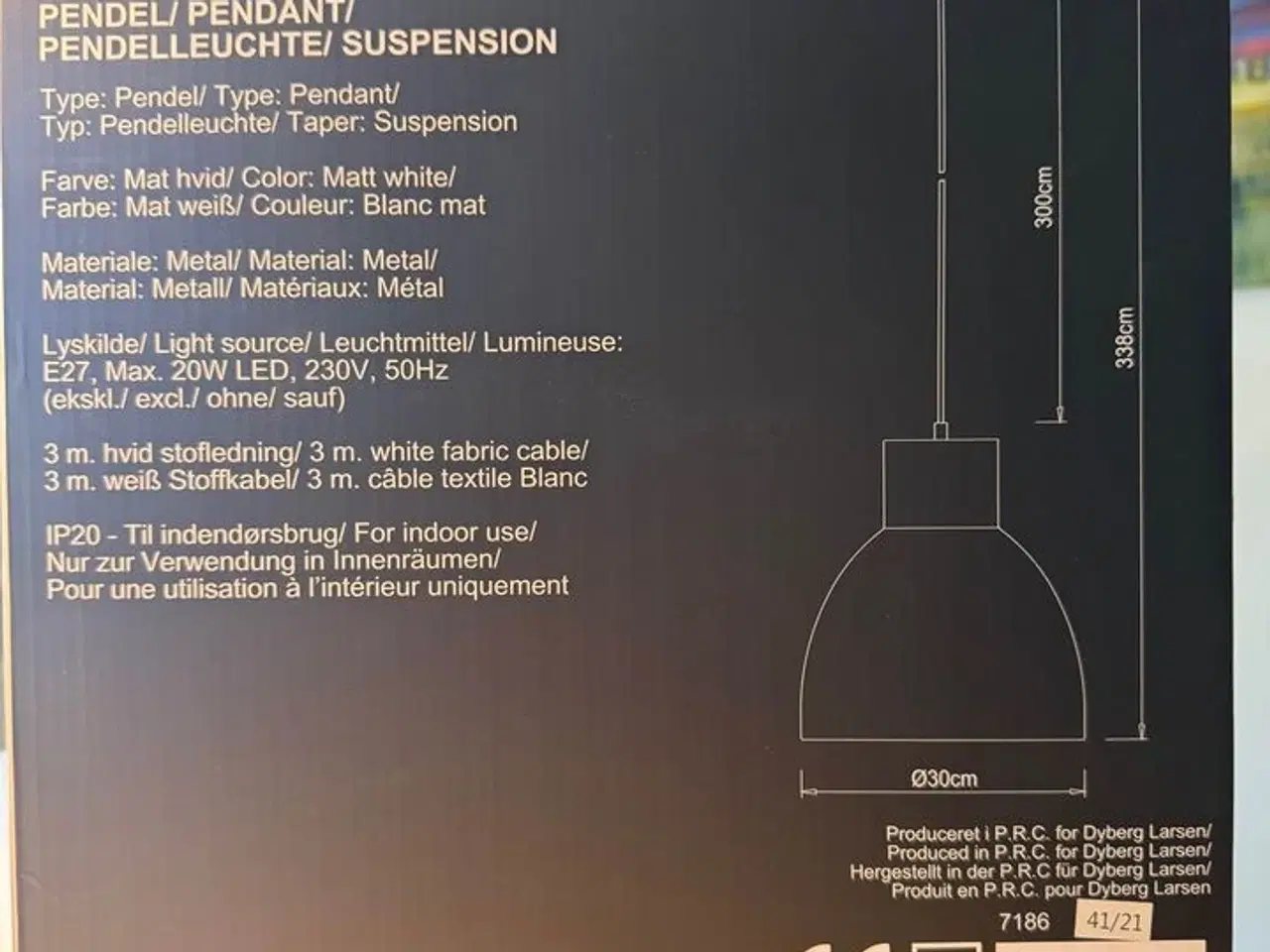 Billede 3 - Dyberg Larsen lampe COAST Ø30 (ny)