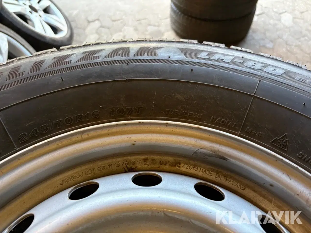 Billede 11 - Dæk på stålfælge Bridgestone Blizzak 4 stk