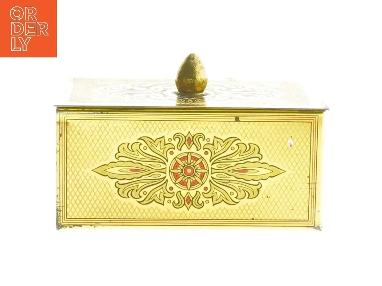 Billede 1 - Vintage smykkeskrin i metal (str. 12x7x6 cm)