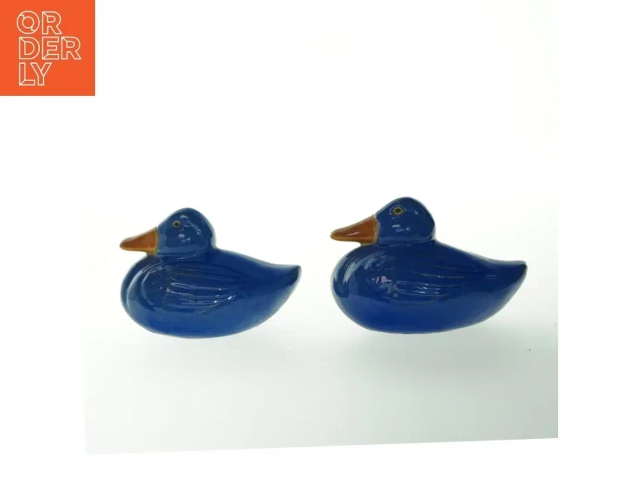 Billede 1 - Blå keramiske ænder (str. 19x12 cm)