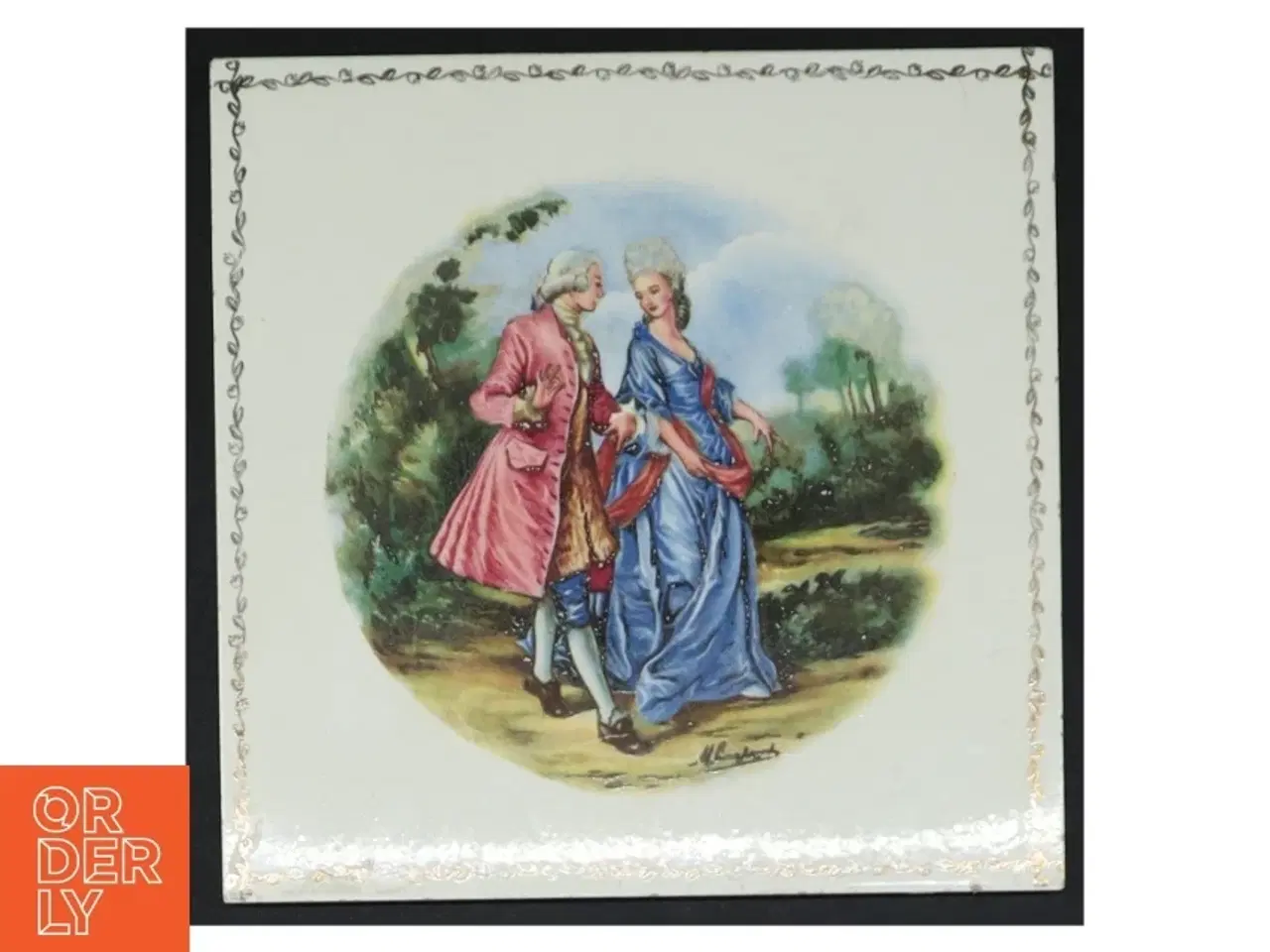 Billede 1 - Søholm bordskåner flise kakkel klinke i porcelæn (str. 15 x 15 cm)
