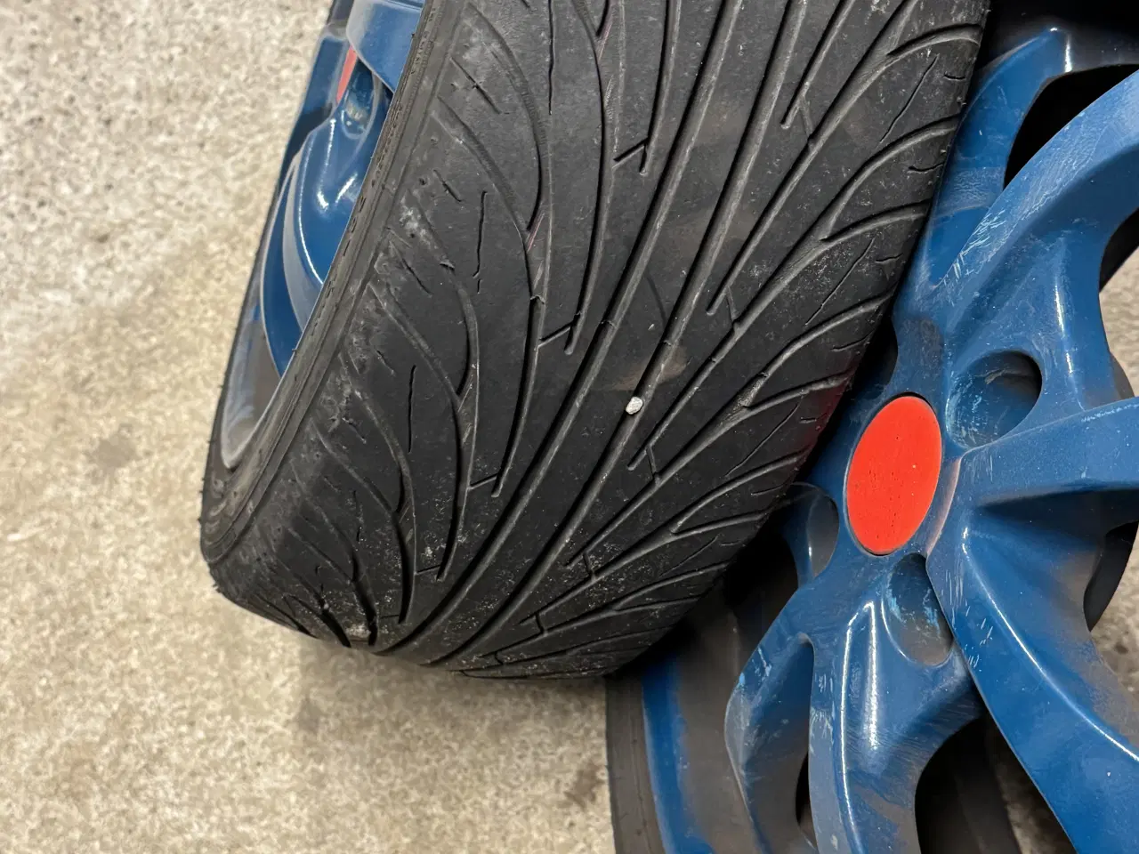 Billede 1 - Godt 4 alufælge med dæk 165x45x15 spostdæk