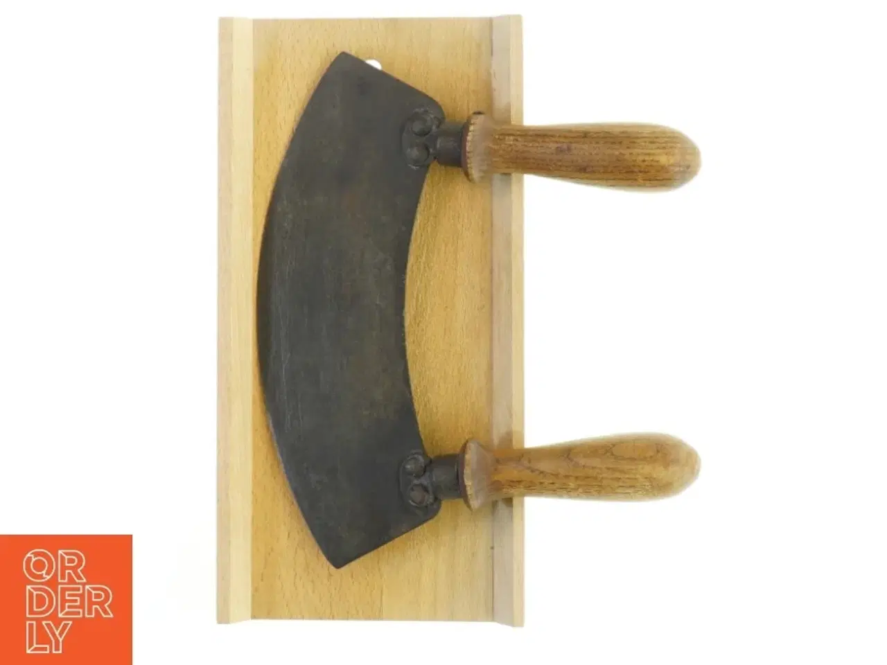 Billede 1 - Gamle urtekniv med skærebræt (str. Længde af blad. 25,5 cm)