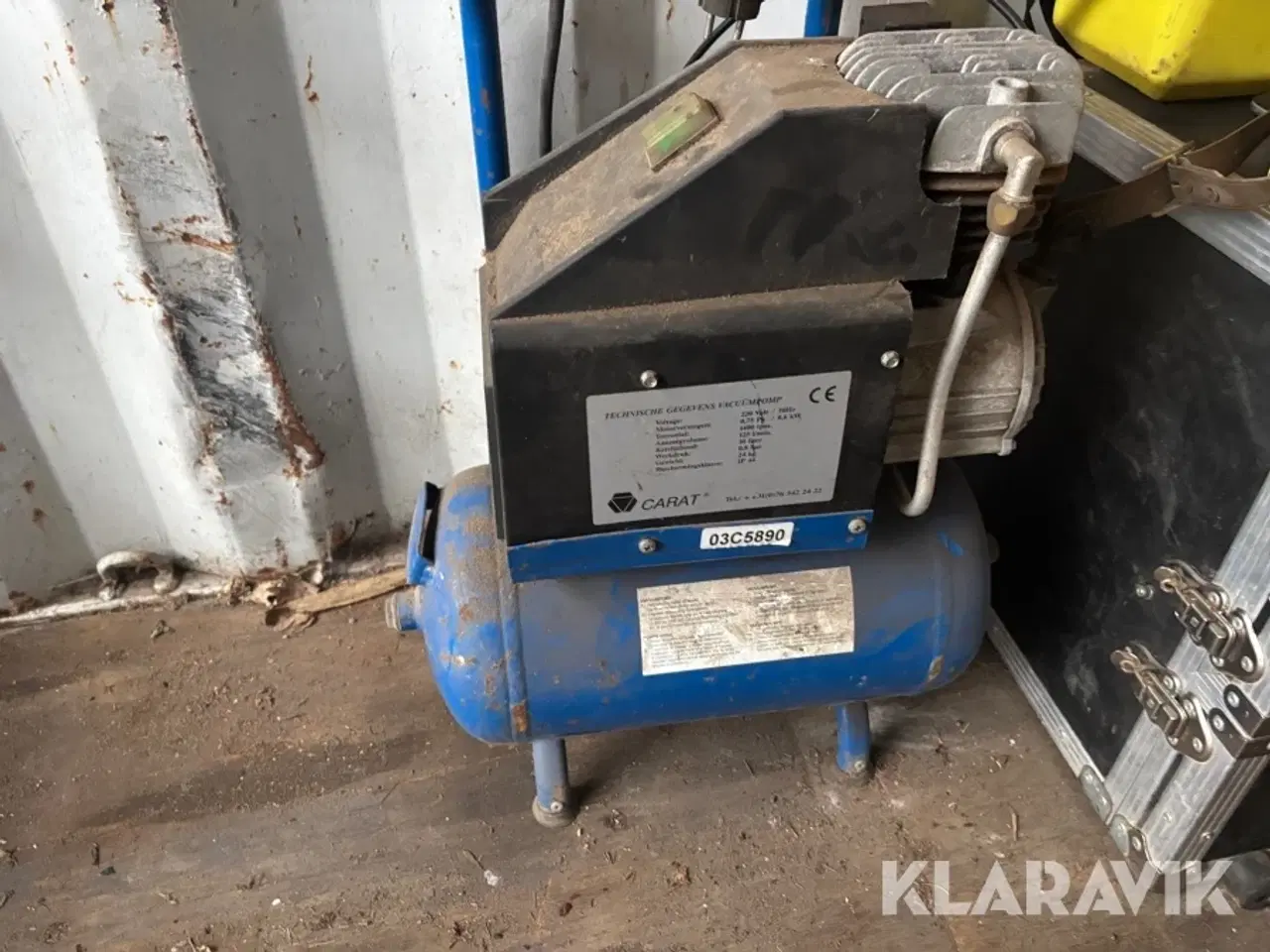 Billede 12 - Blandet lot rotationlaser, lader, kompressor og vogn