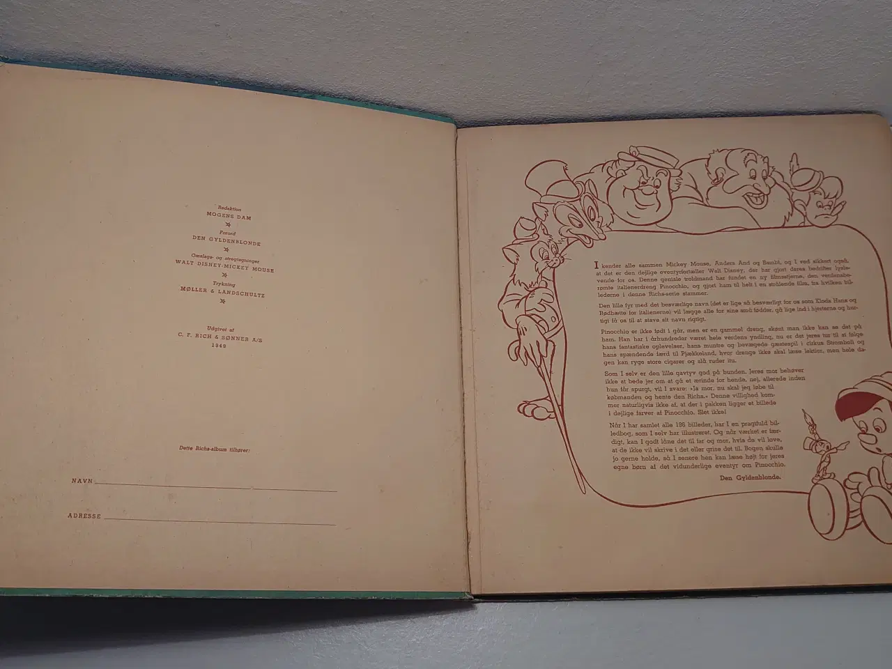 Billede 3 - Richs Samlealbum: Pinocchio. Fra 1949 og komplet