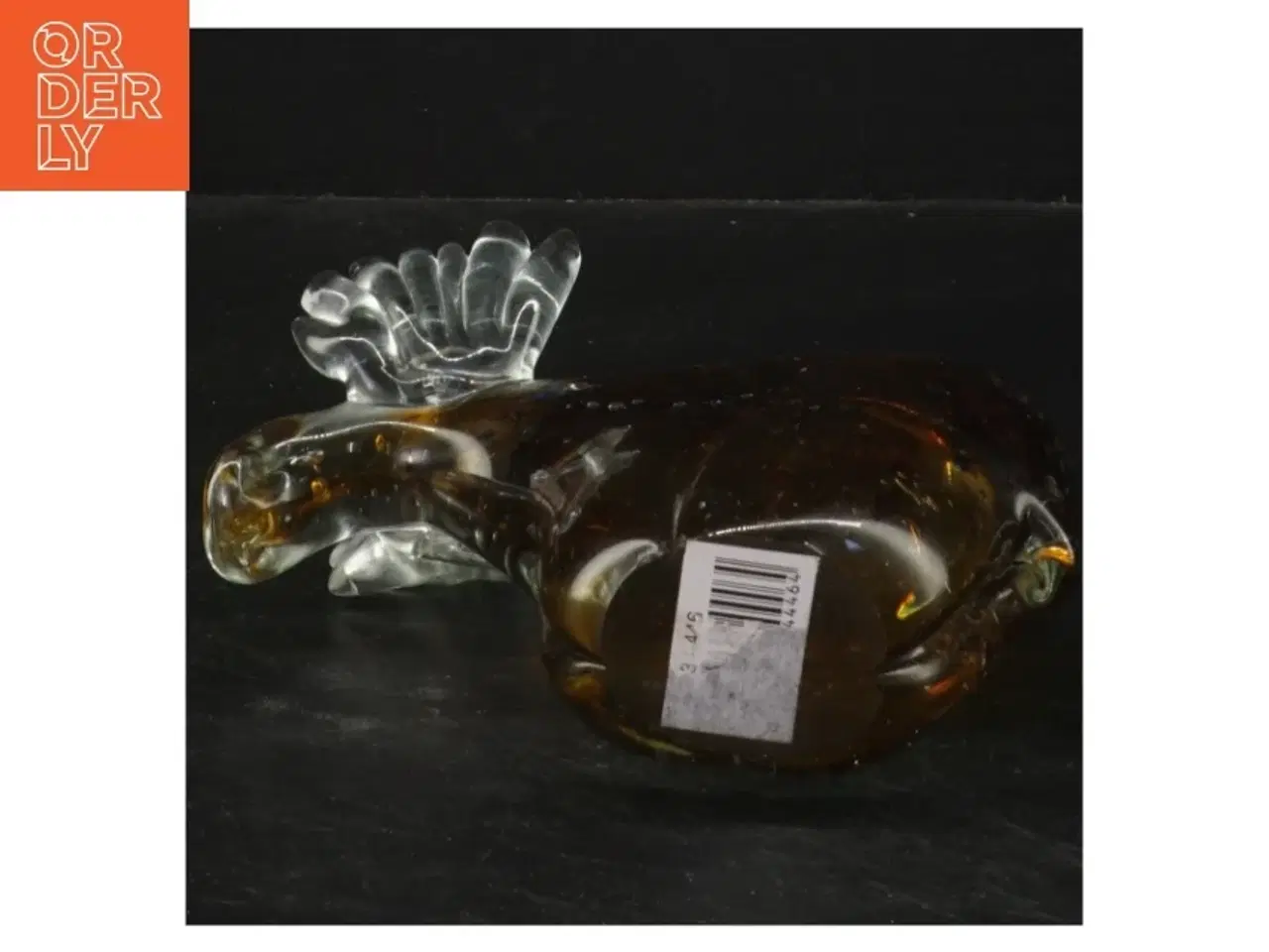 Billede 2 - Glasfigur af en elg (str. 14x14 cm)