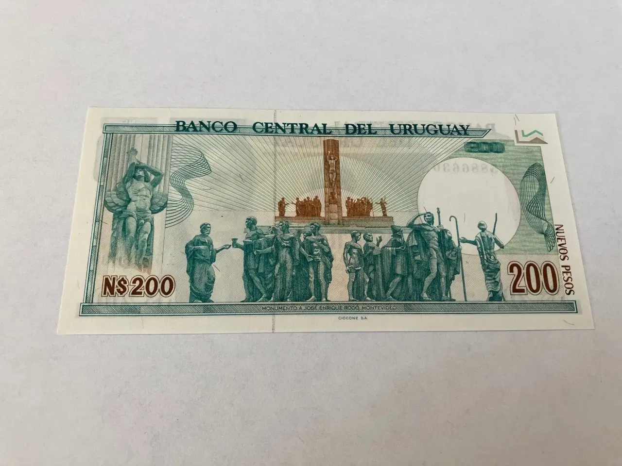 Billede 2 - 200 Nuevos Pesos Uruguay 1986