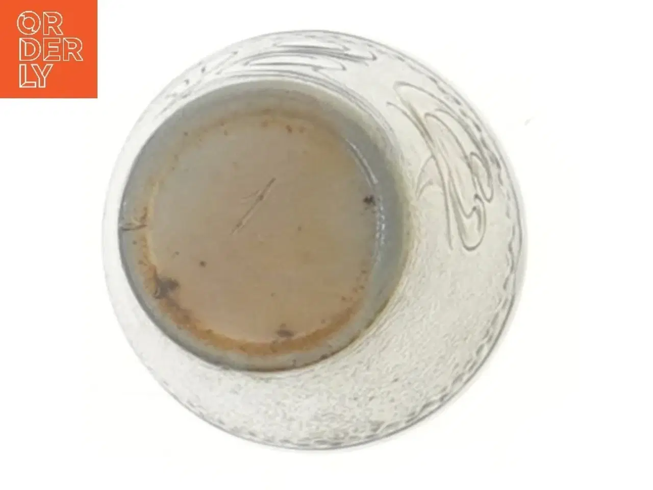 Billede 3 - Keramikvase med blå dekoration (str. Ø 7 cm længde 8 cm)