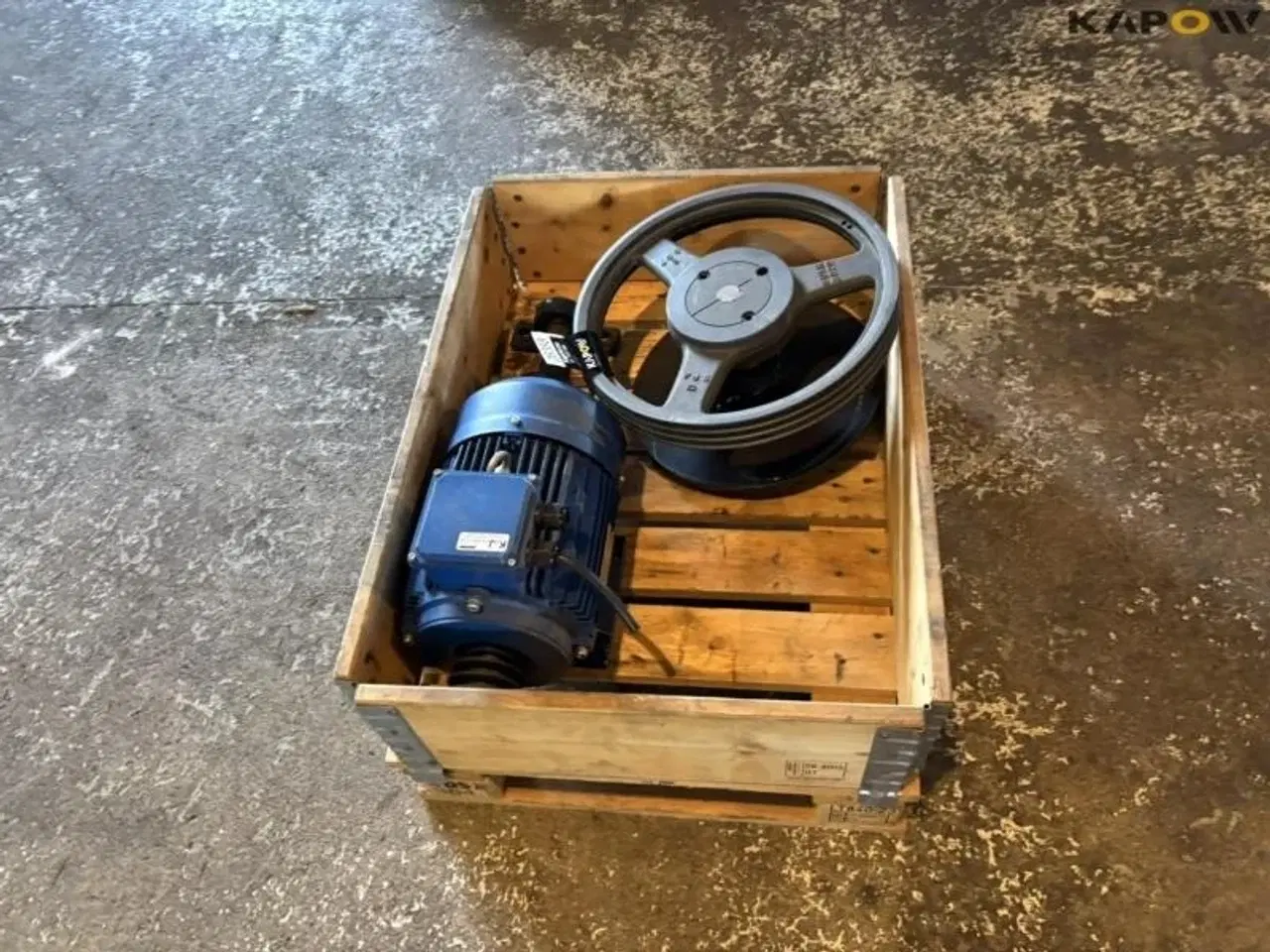 Billede 3 - - - - Elmotor og remskiver