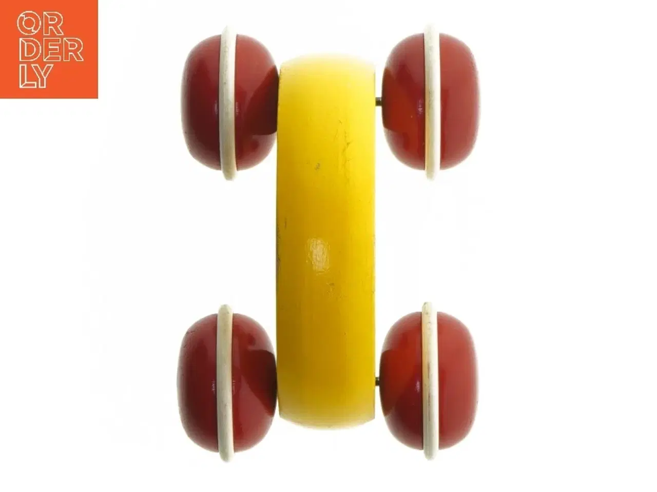 Billede 5 - Gul og rød træbil fra Brio (str. 15 x 10 cm)