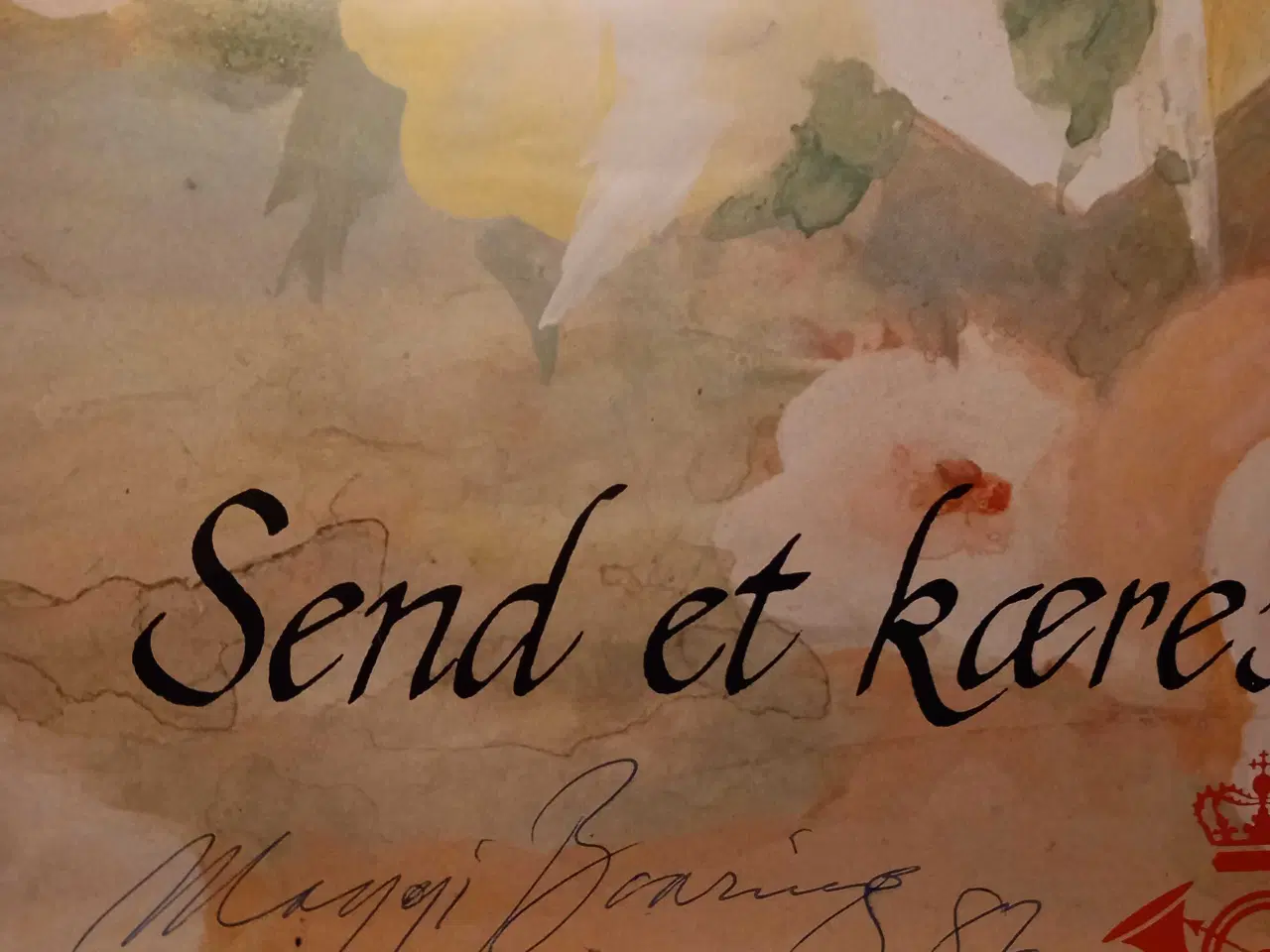 Billede 2 - Maggi Baaring signeret plakat Send et kærestebrev