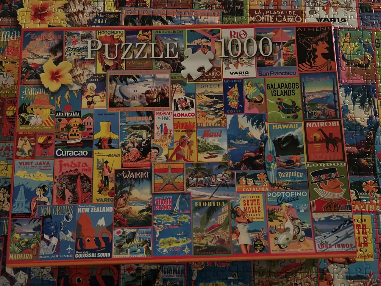 Billede 2 - Puslespil med diverse rejser mål