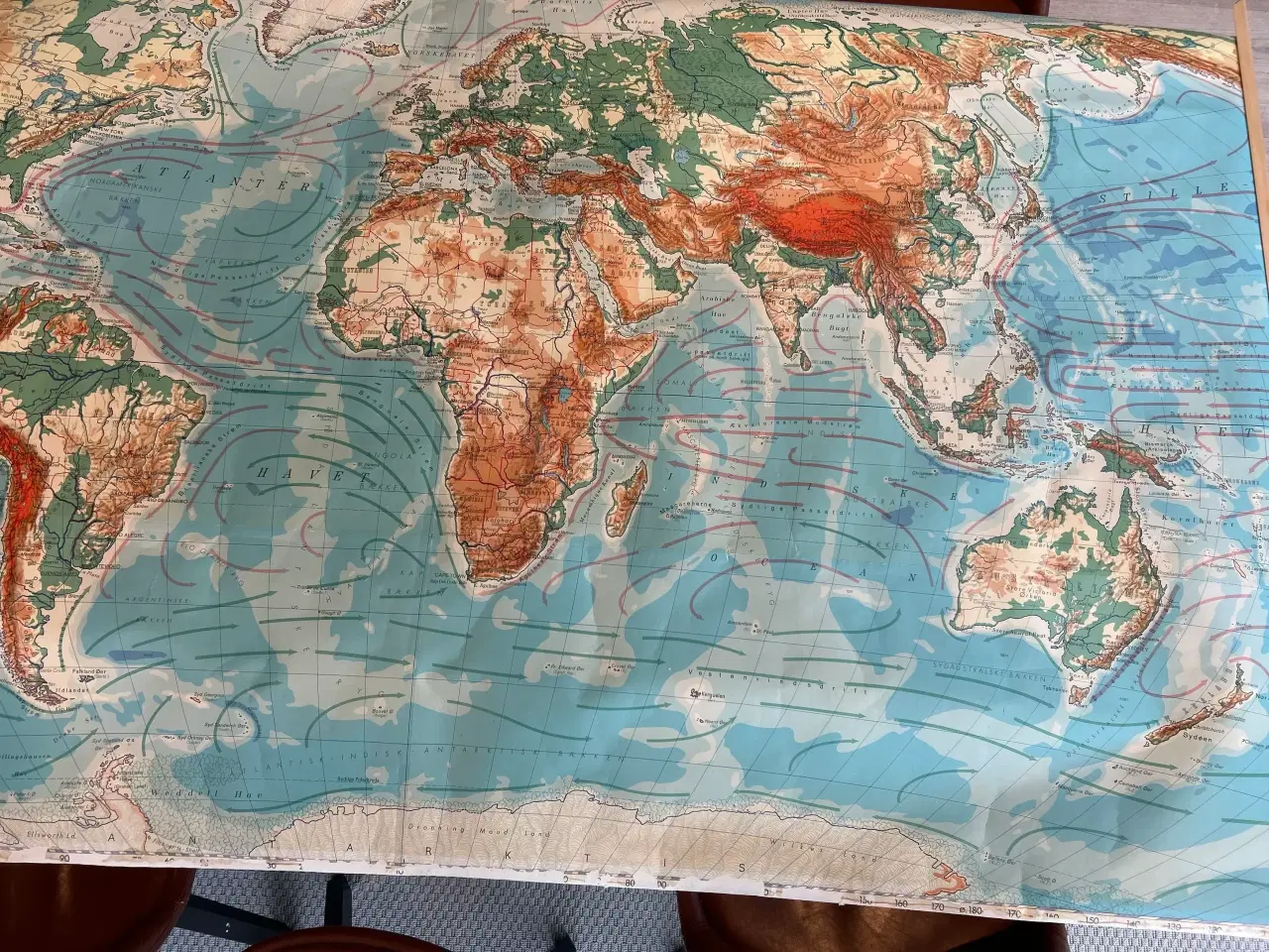Billede 2 - Gammelt verdenskort fra skole