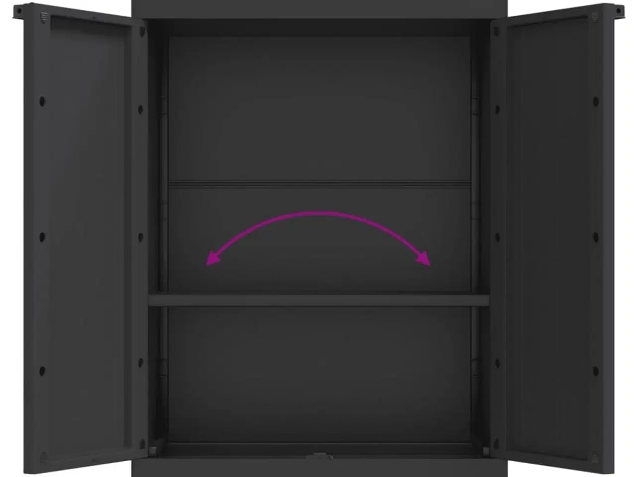 Billede 11 - Haveskab 65x37x85 cm PP sort