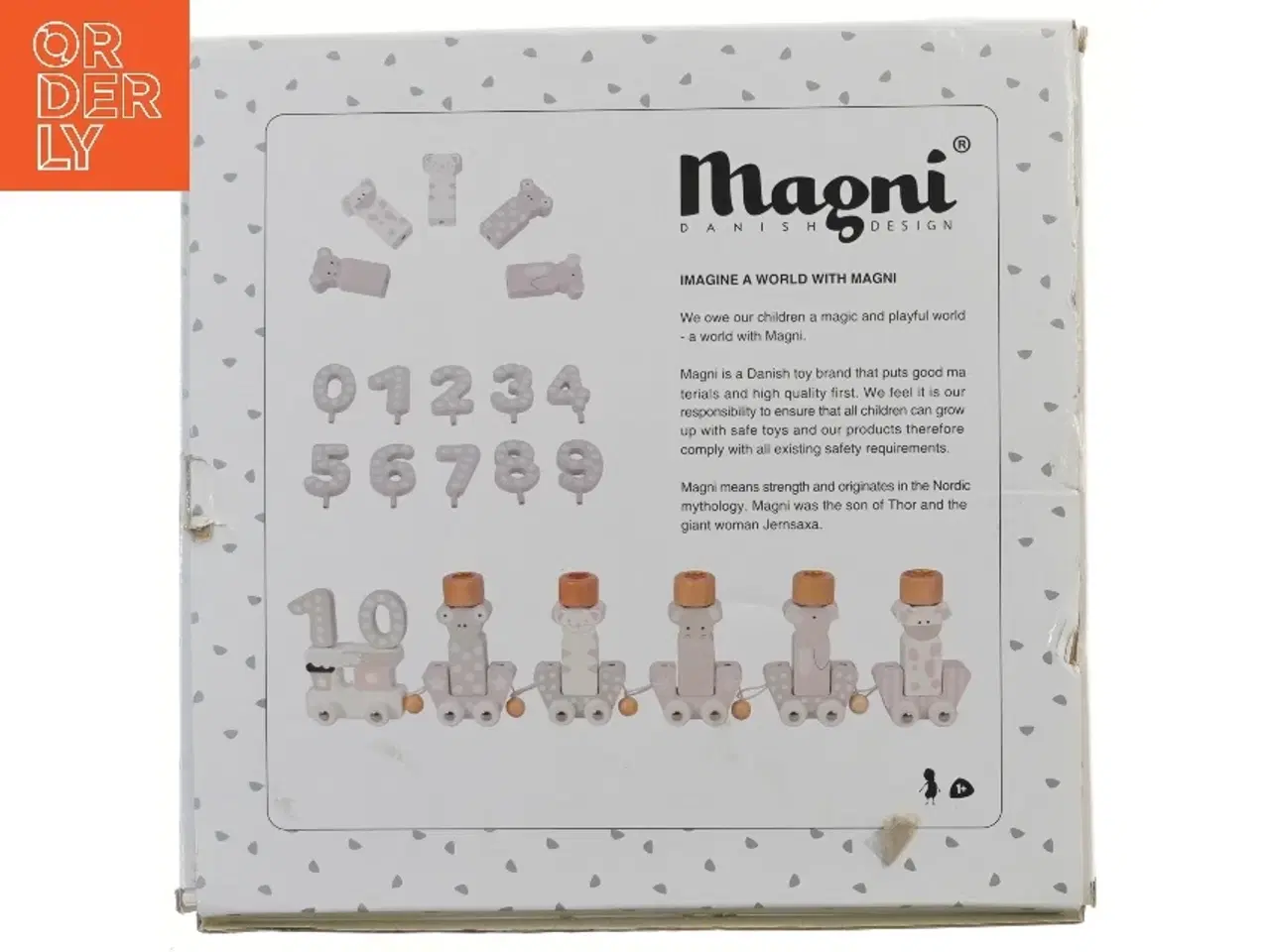 Billede 2 - Magni fødselsdagstog med tal fra Magni (str. 33x33 cm)