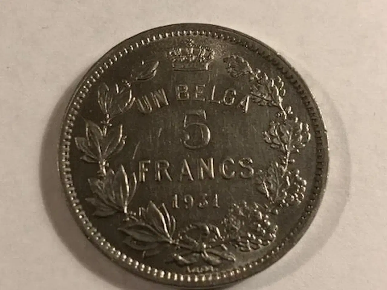 Billede 1 - 5 Francs 1931 Belgium