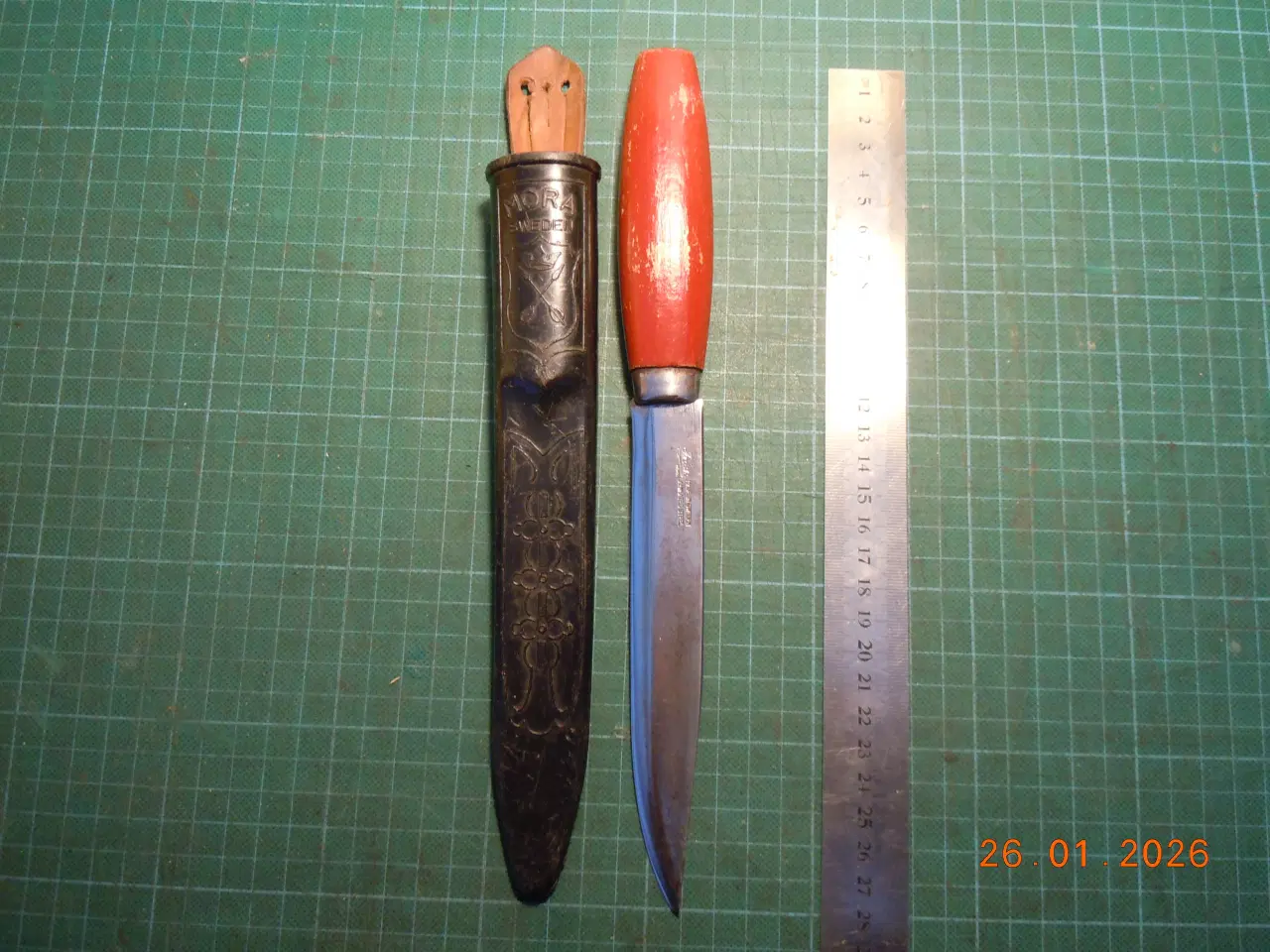 Billede 3 - Lang Frost Mora kniv i skede.