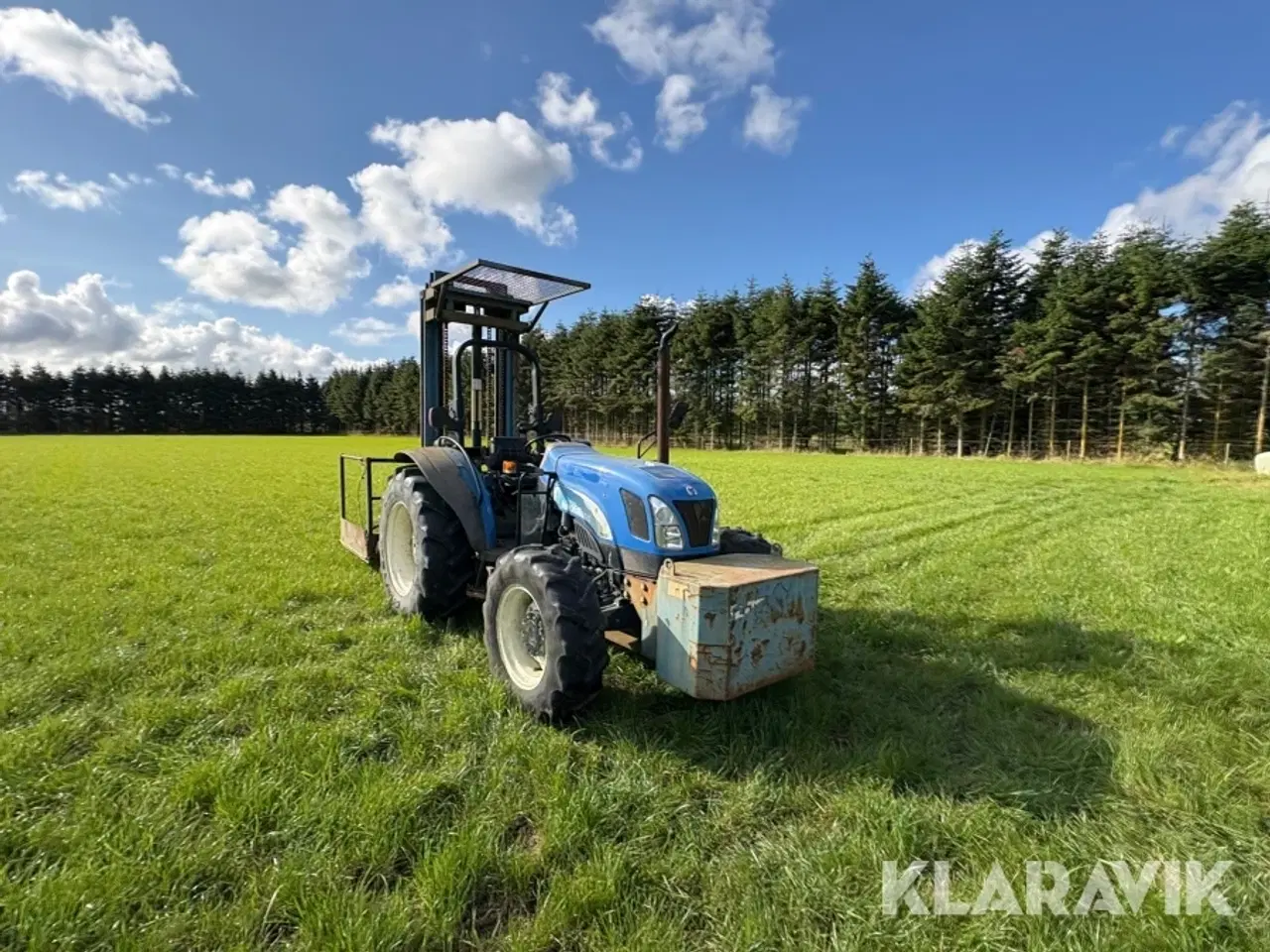 Billede 3 - Traktor New Holland Tn60a med person lift tårn
