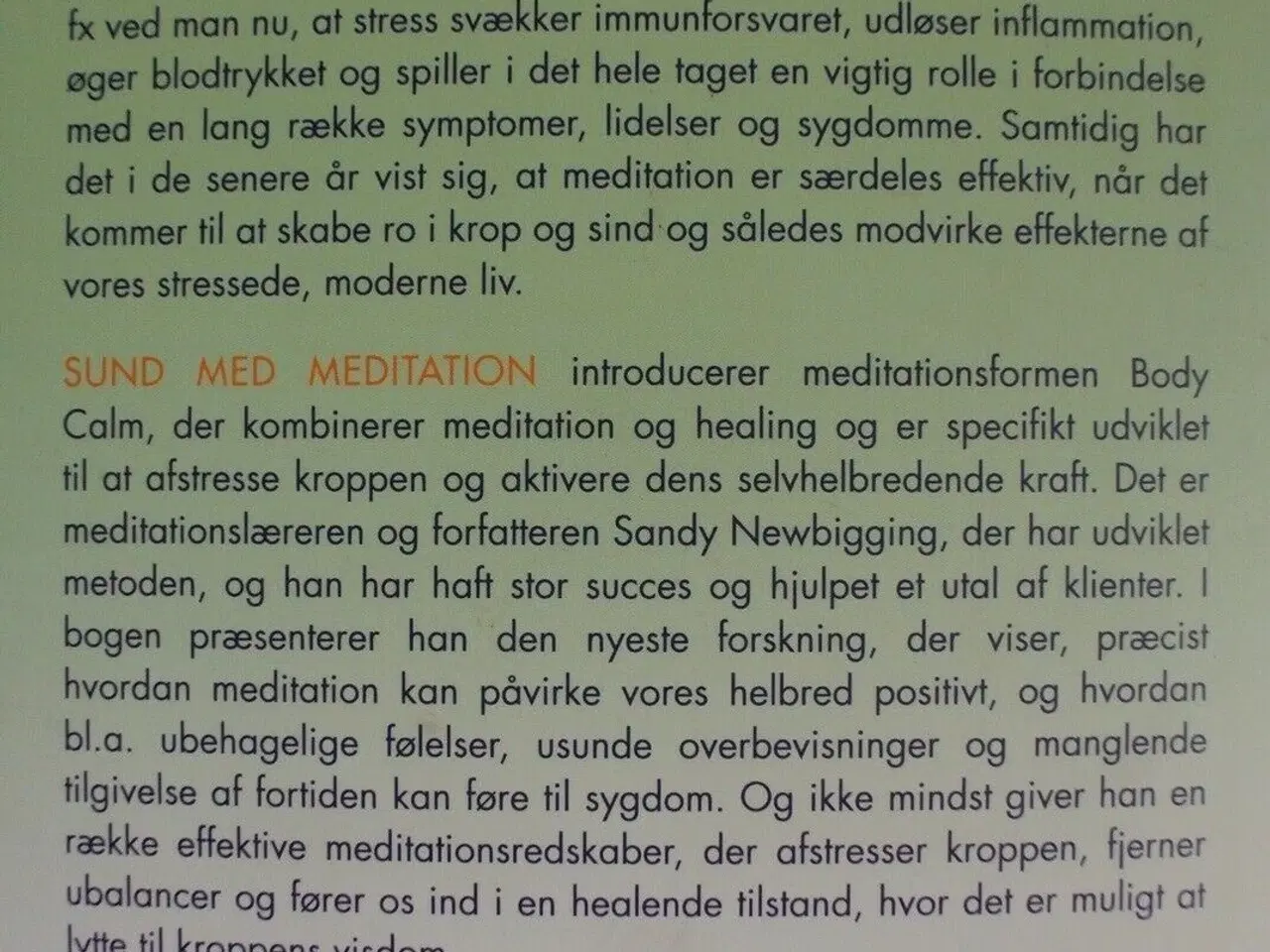 Billede 2 - sund med meditation, af sandy c. newbigging, emne: