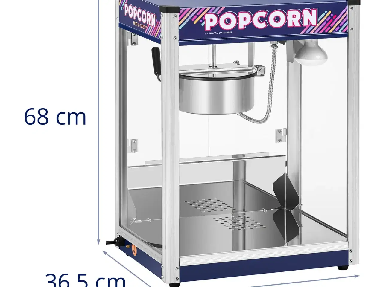 Billede 8 - Popcornmaskine 88 L – 1350 W – blå – 8 ounce