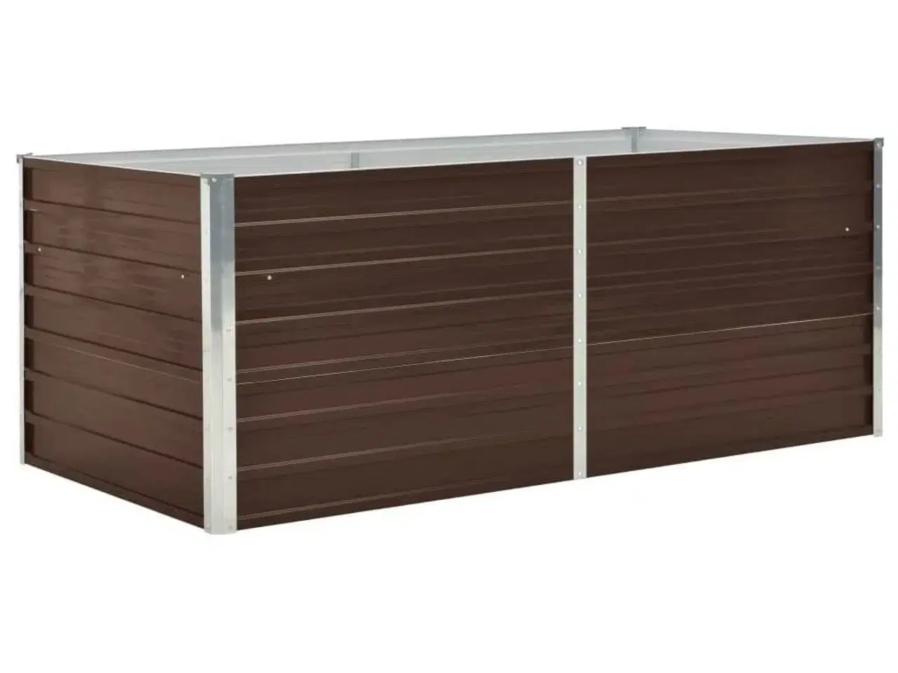 Billede 1 - Hævet plantekasse 160 x 80 x 45 cm galvaniseret stål brun