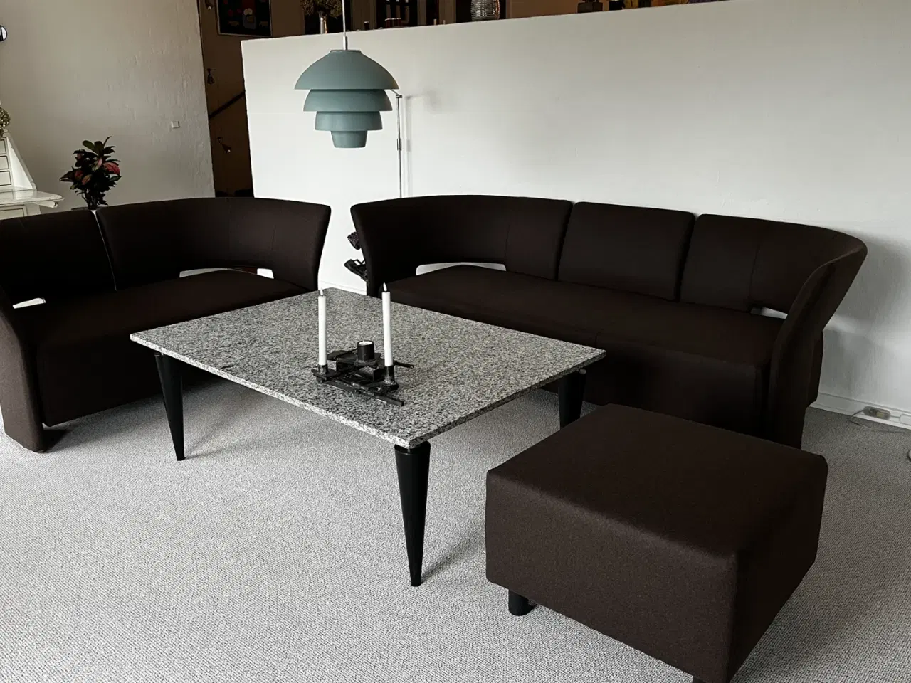 Billede 1 - Loftslampe i super flot mat grøn farve