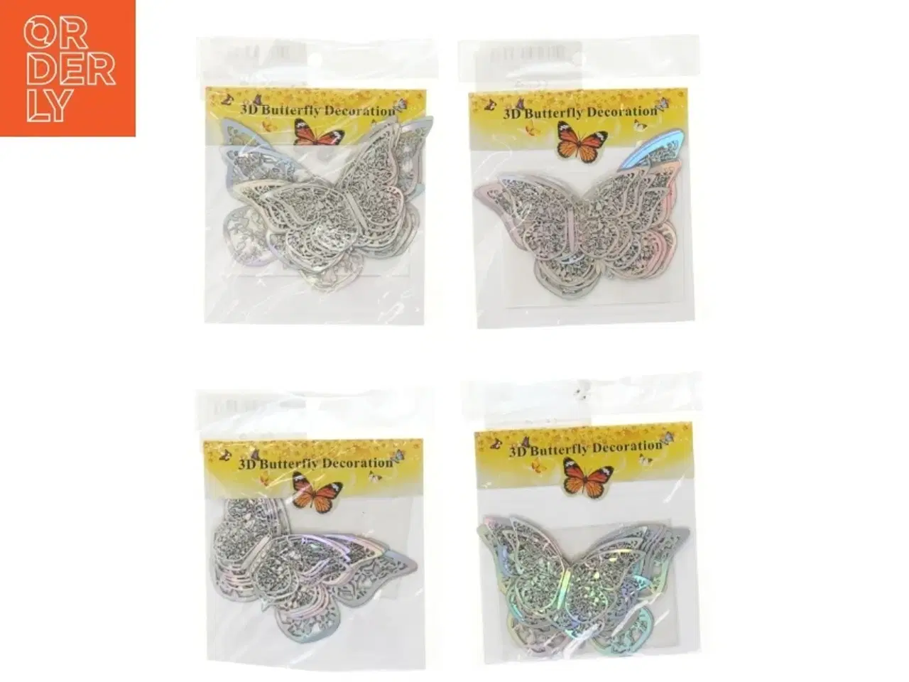 Billede 1 - 3D sommerfugle dekoration (str. 12 cm)