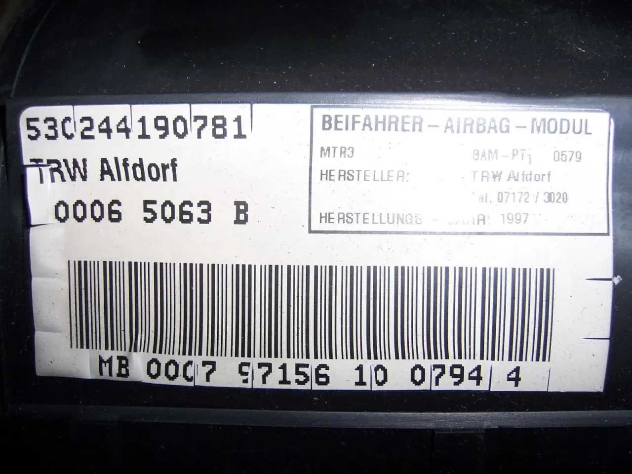 Billede 3 - Mercedes W210 airbag sælges.