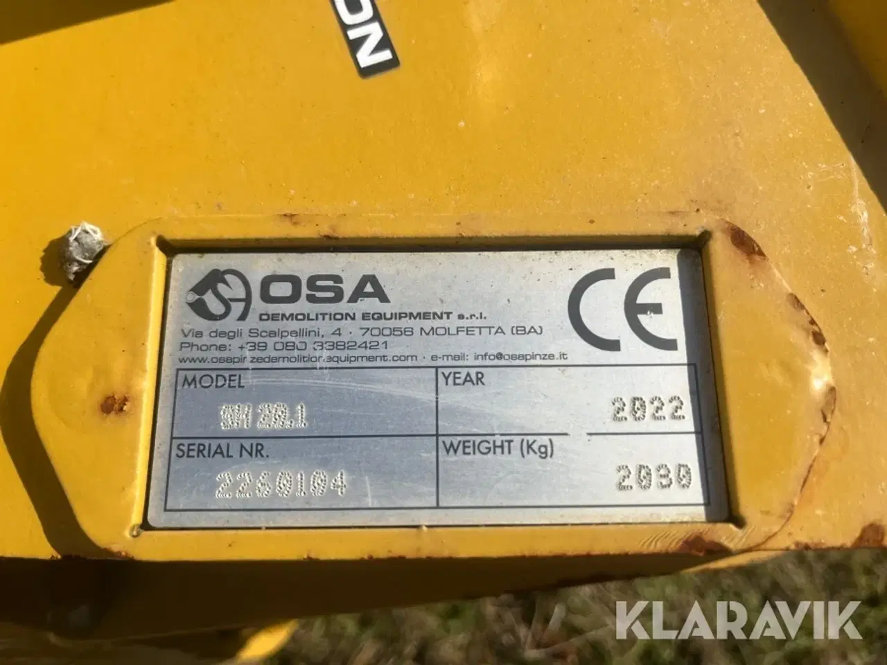 Billede 5 - Skrotsaks OSA SH20.1 med rotation