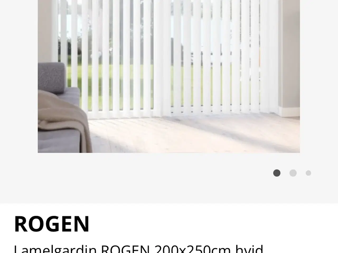 Billede 2 - Lamelgardin 200 cm 250 cm Rogen 