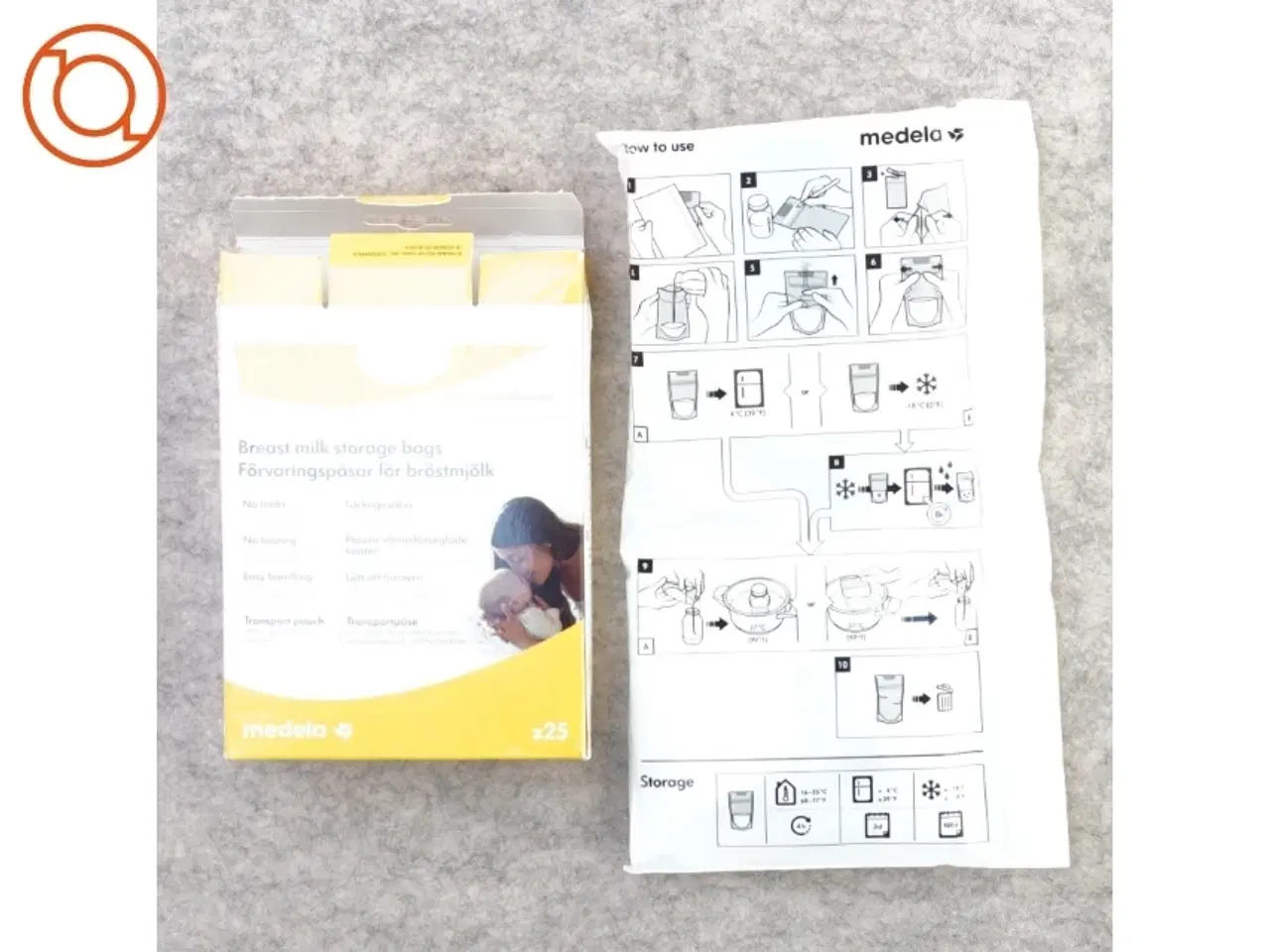 Billede 2 - Bryst mælks opbevaringspose fra Medela (str. 180 ml)