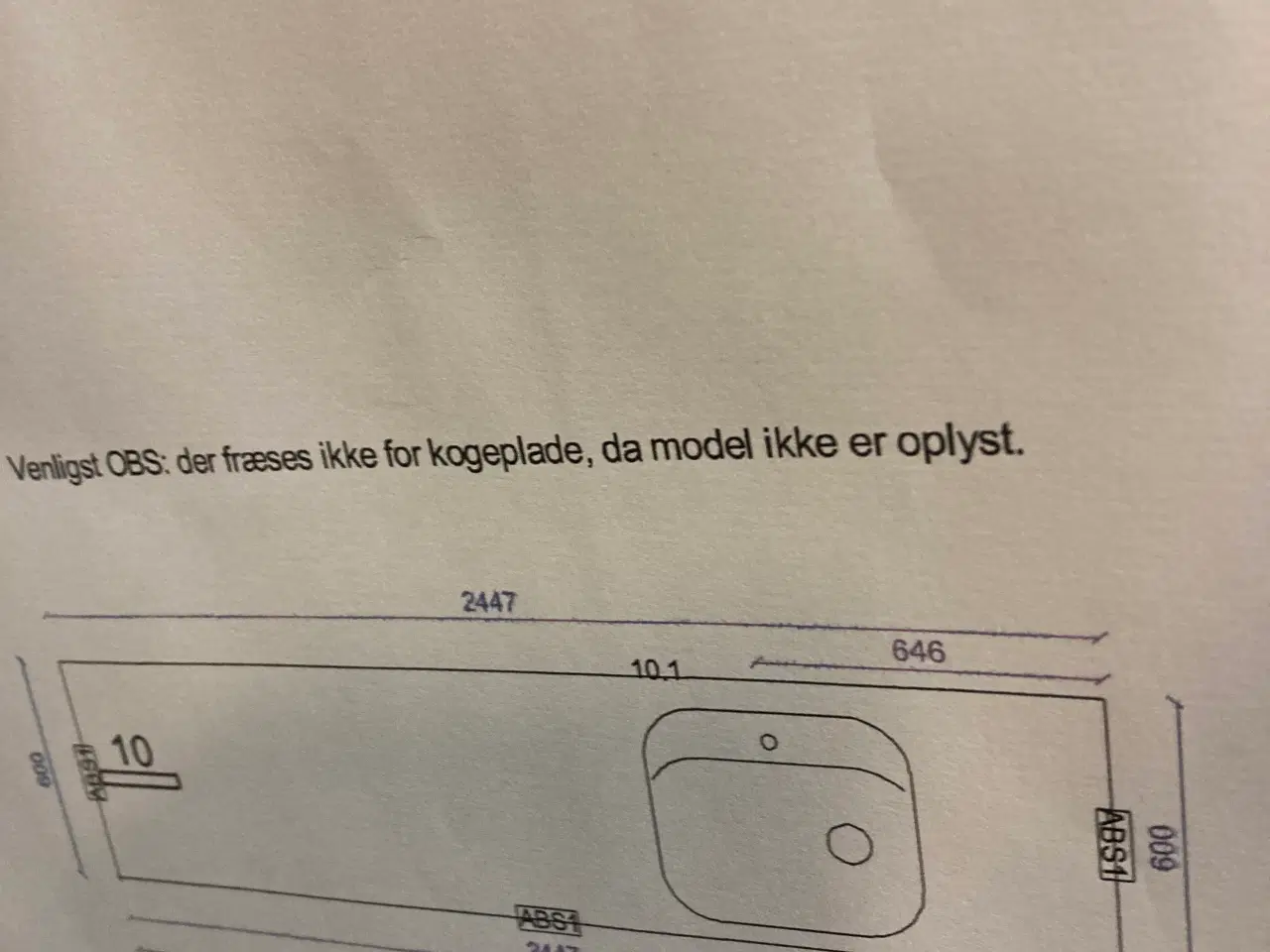 Billede 2 - Et lille parti bordplader med vaske