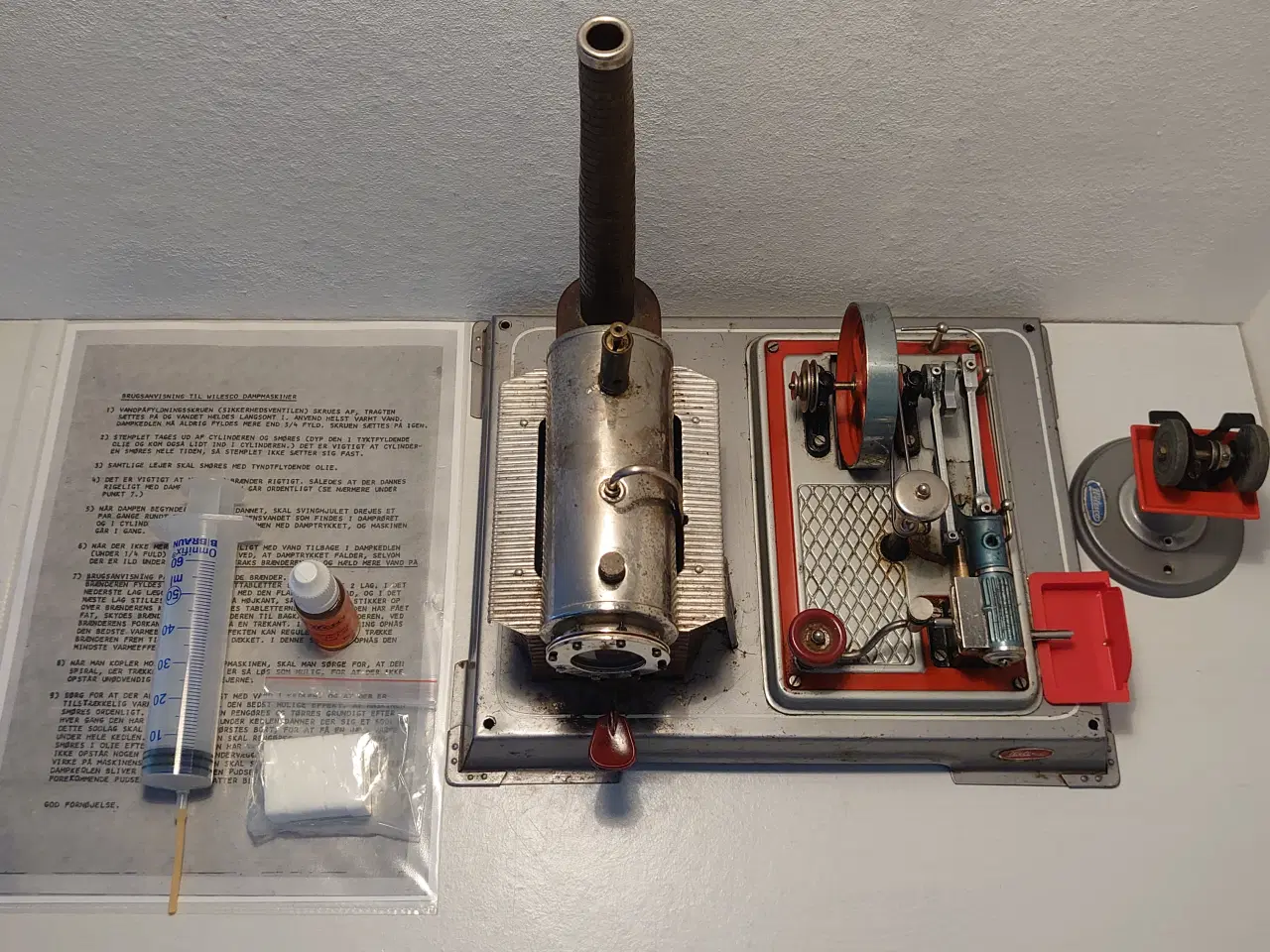 Billede 6 -  Wilesco dampmaskine D16. Afprøvet.Inkl sliber M52