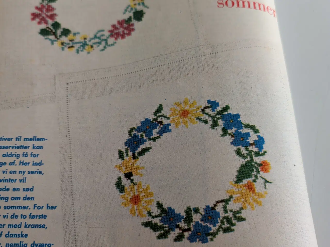 Billede 1 - Mønstre til pude og dækkeserviet Flittige Hæn 1962