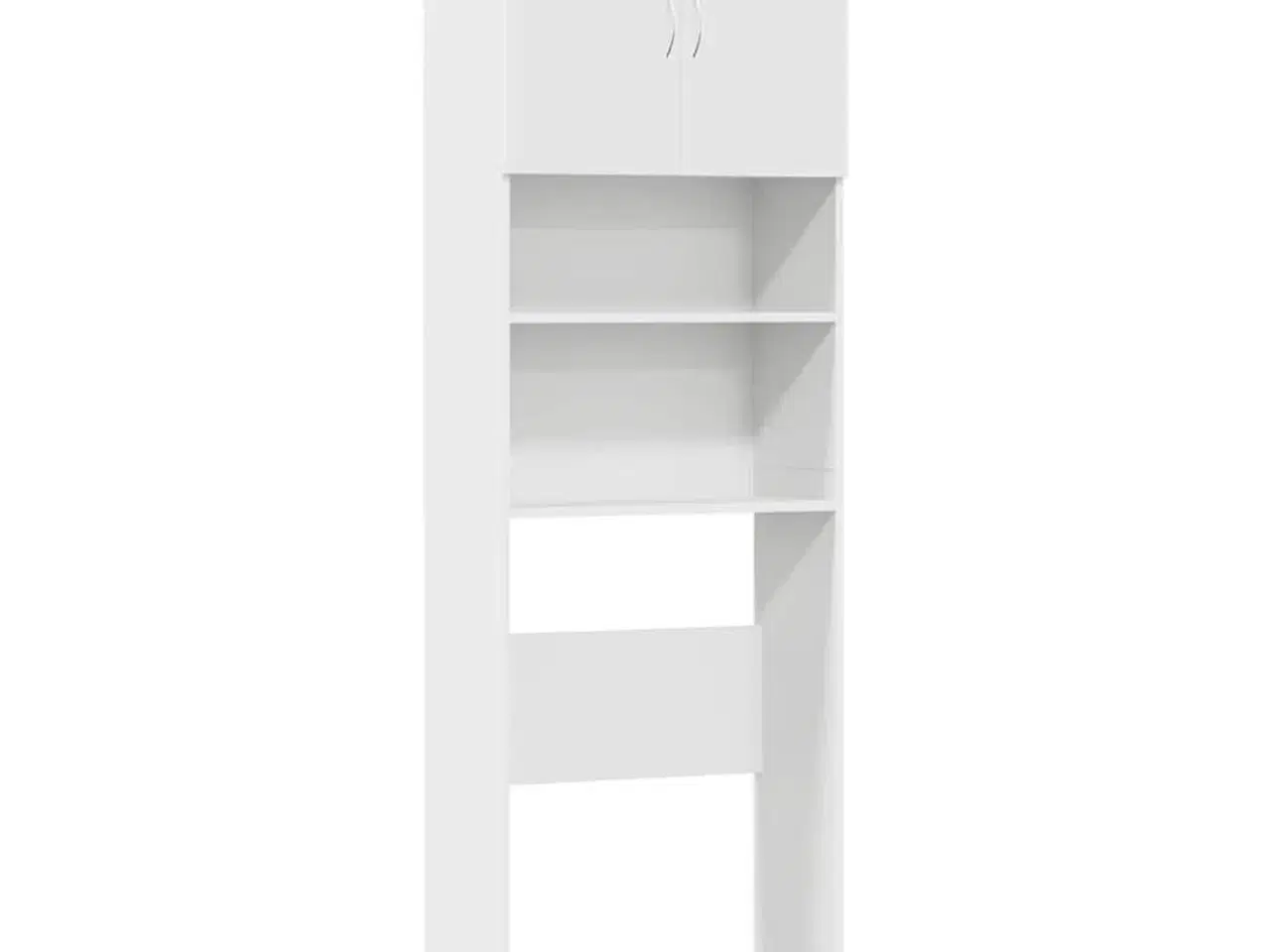 Billede 2 - Vaskemaskineskab 64x24x190 cm konstrueret træ hvid