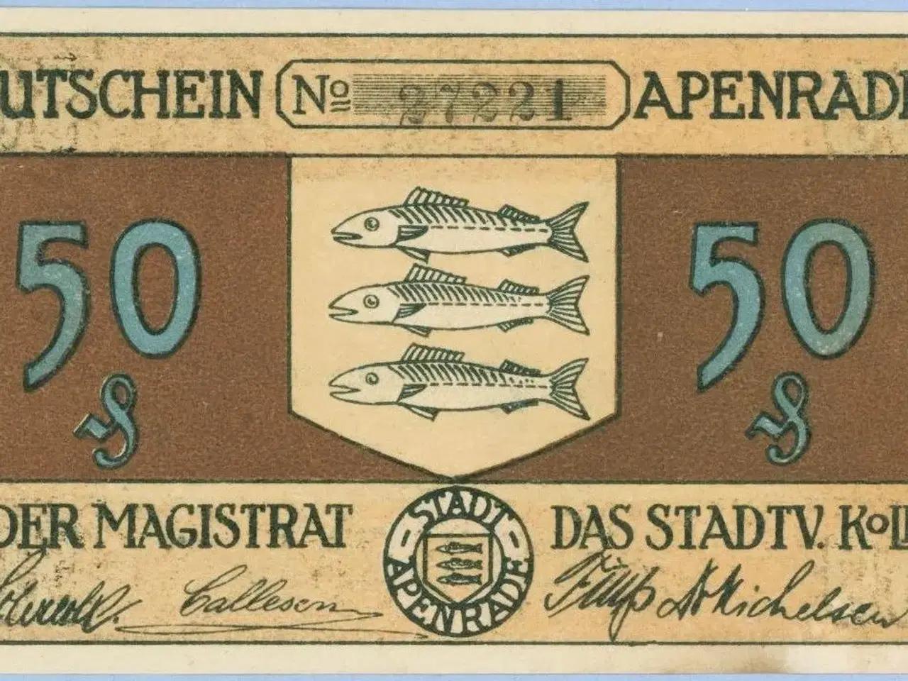 Billede 3 - Aabenraa. Nødpengesedler 1920