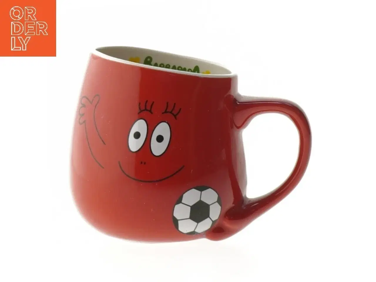 Billede 1 - Keramikkrus med motiv fra Barbapapa (str. Ø 7,5 cm længde 9 cm)