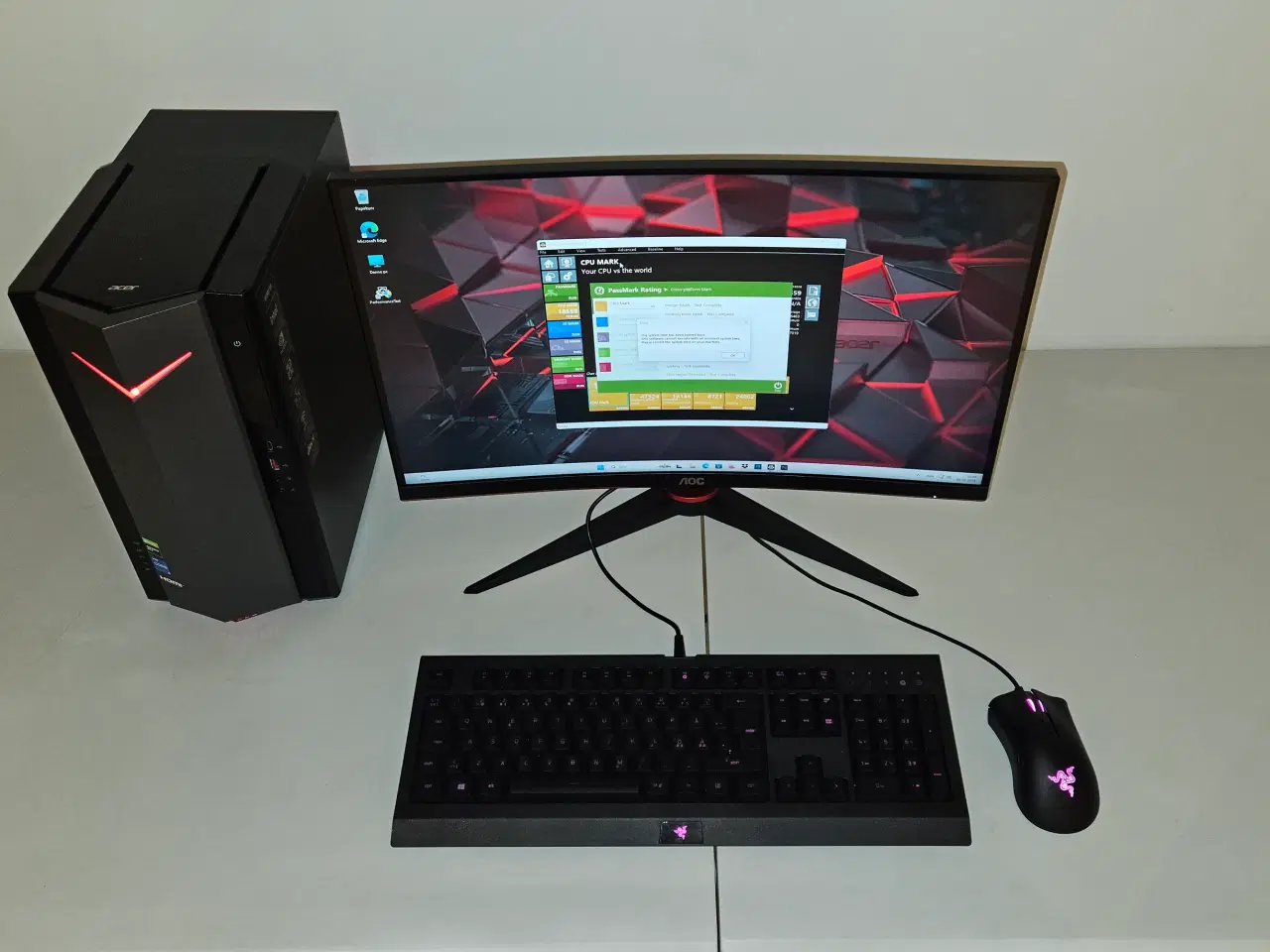 Billede 5 - i5-12400 Gamer Pc +24" Curved Gaming Skærm