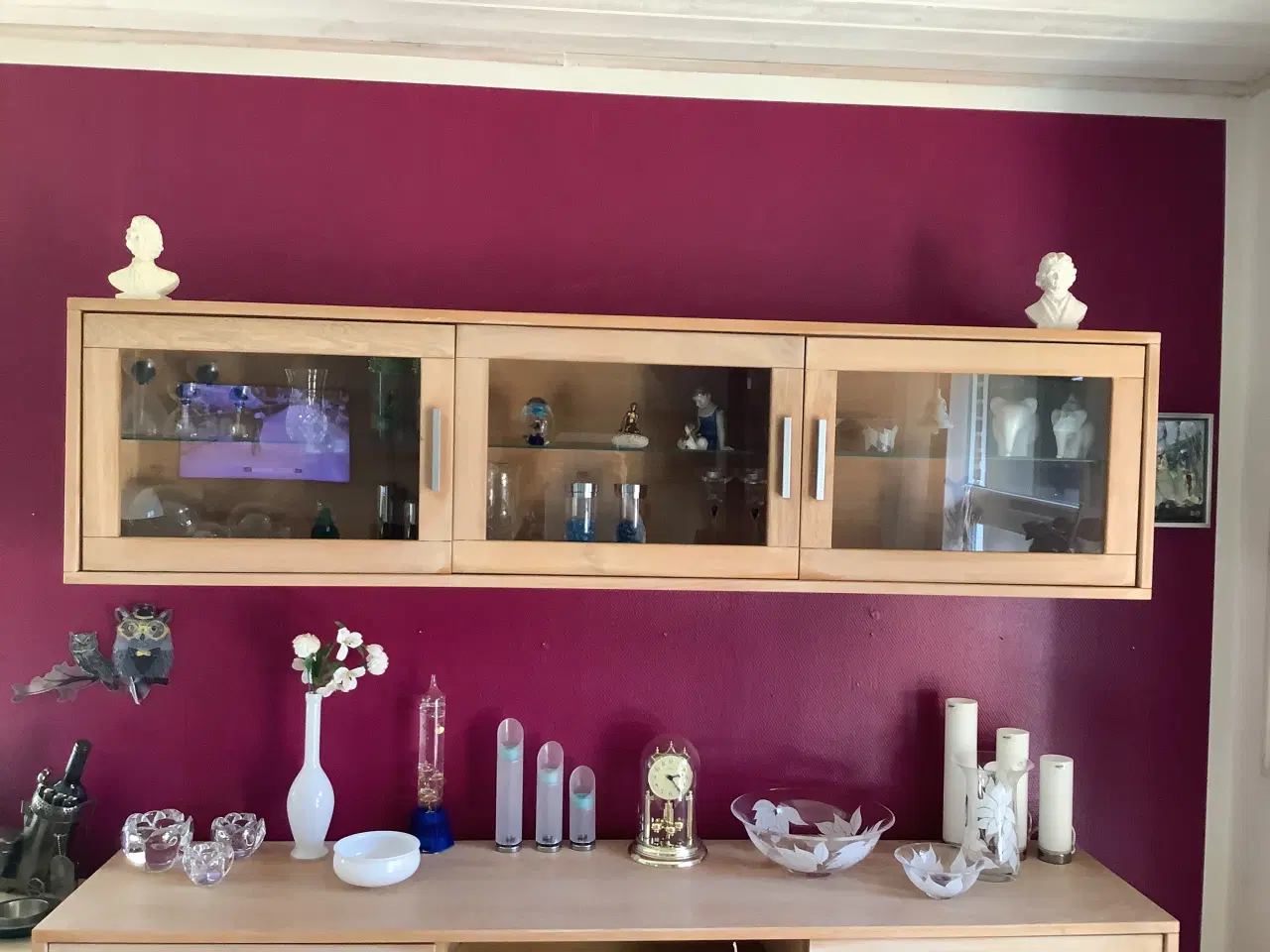 Billede 2 - Vitrine skab i eg