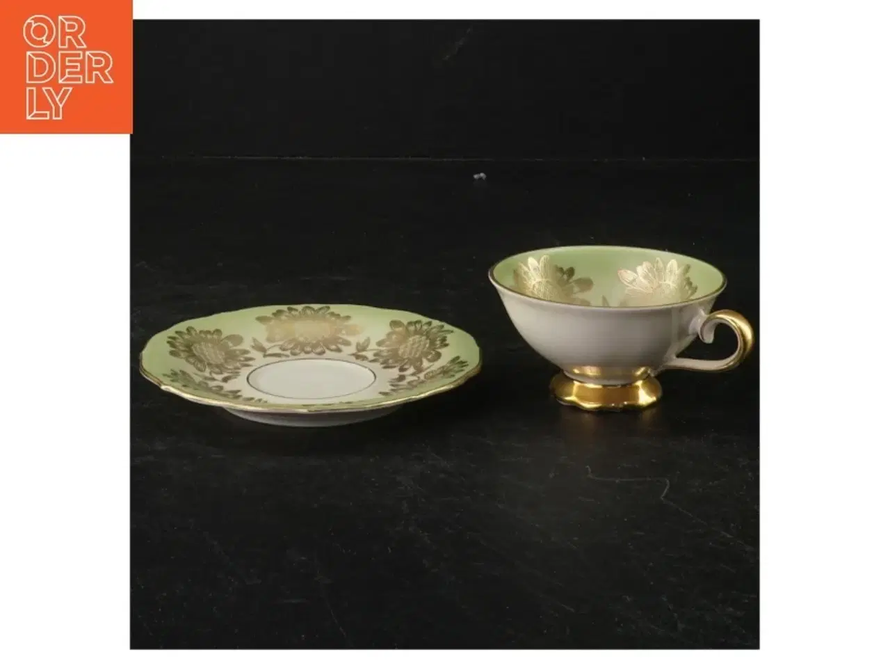 Billede 3 - Porcelæn tekop og underkop med blomstermotiv fra Bavaria