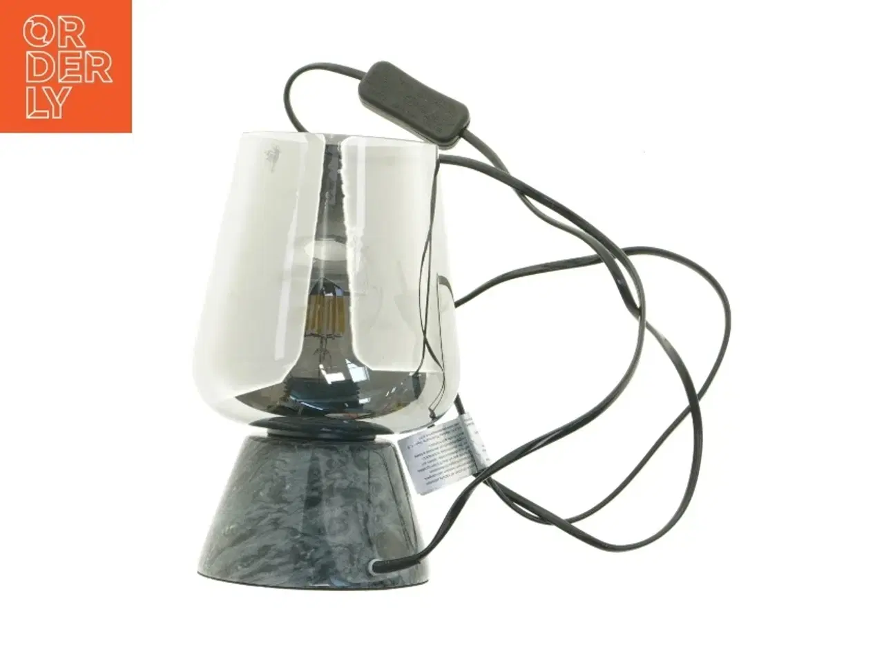 Billede 3 - Bordlampe med marmor base fra Søstrene Grene (str. 23 x 14 cm)