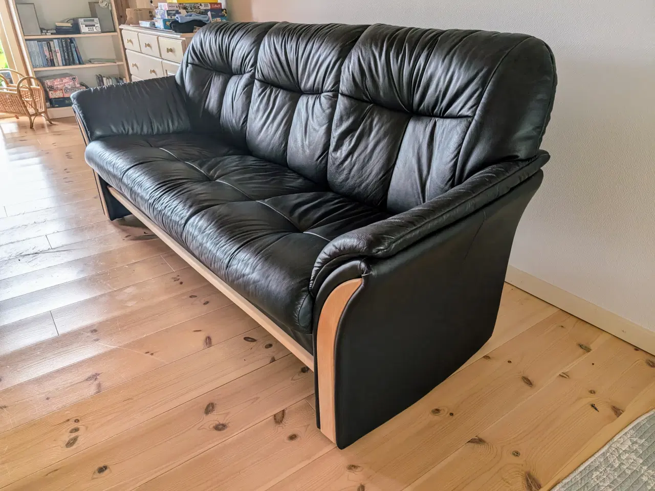 Billede 1 - Velholdt lædersofa