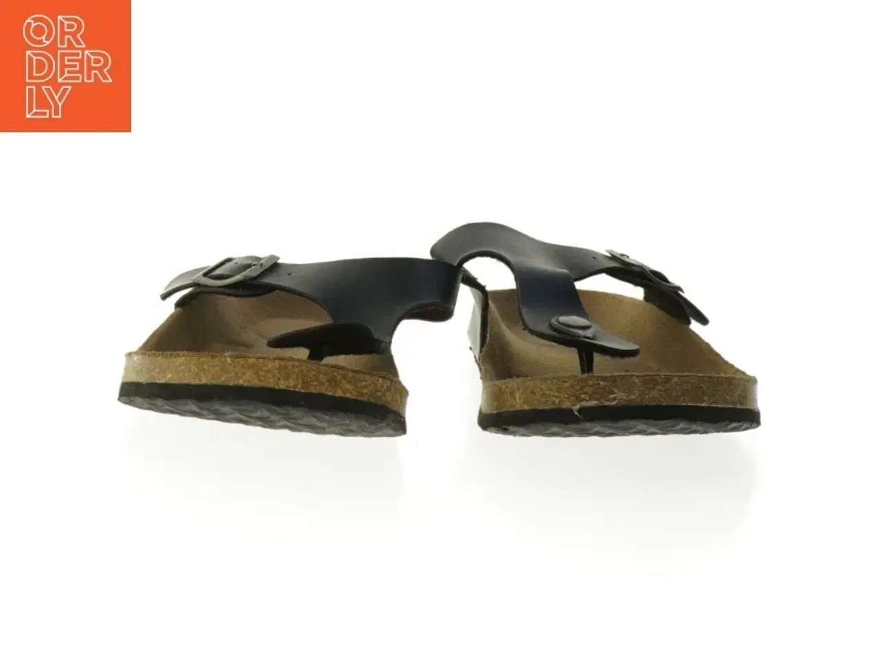 Billede 3 - Sorte læder sandaler (str. 39-40)